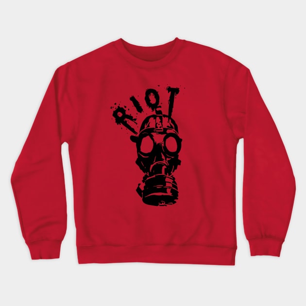 Riot Gas Mask Crewneck Sweatshirt by SmartCraftCo